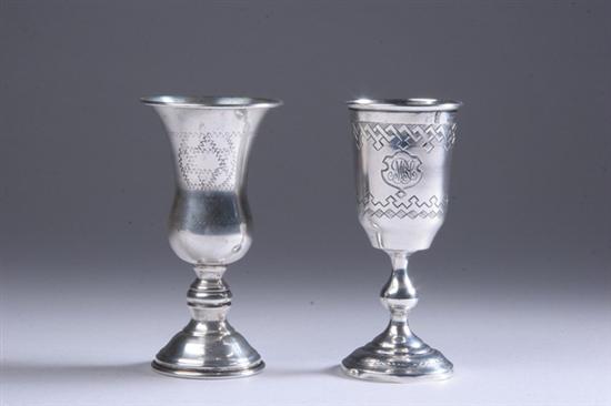 Appraisal: RUSSIAN SILVER KIDDUSH CUP V Boytson Moscow th century silver