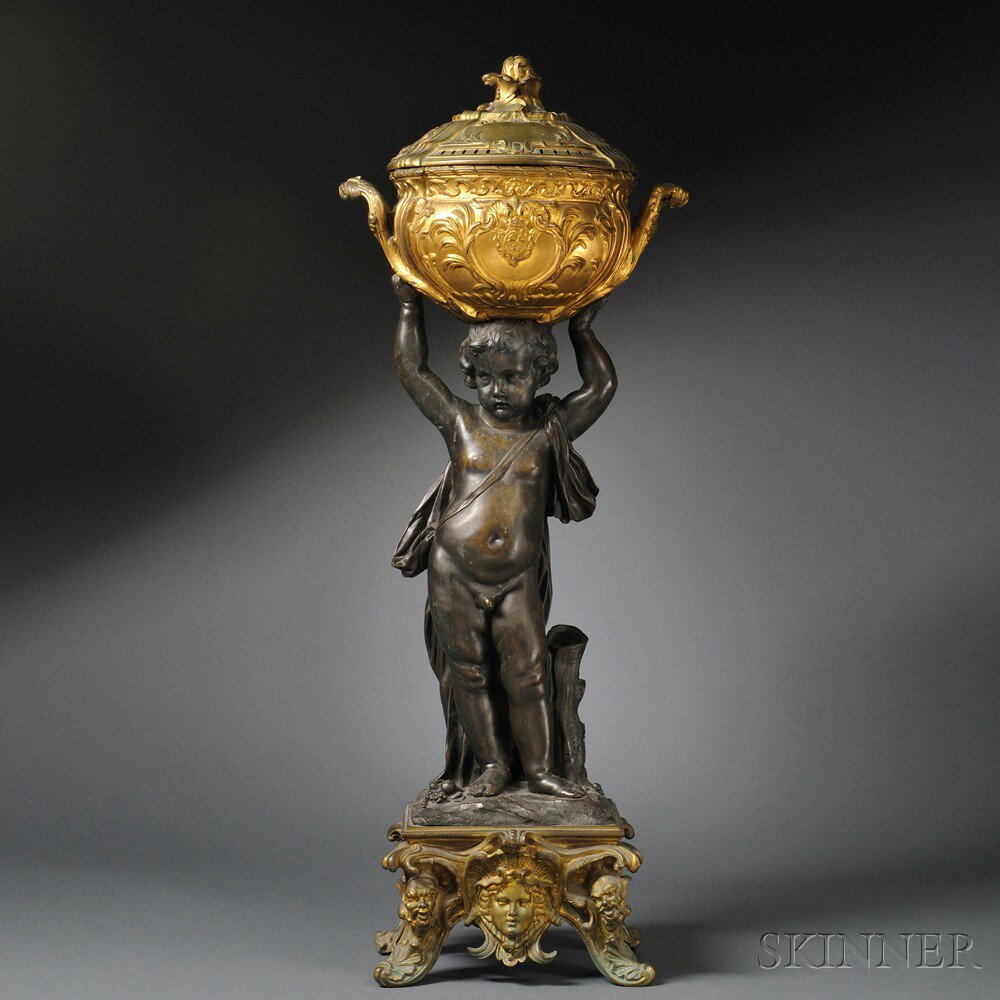 Appraisal: Napoleon III Figural Ormolu and Patinated Bronze Brule Parfum France