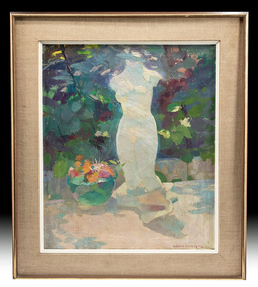 Appraisal: Exhibited Signed Framed Hensche Painting s Henry Hensche German American