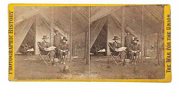 Appraisal: General Ulysses S Grant Staff Civil War Stereoview E H