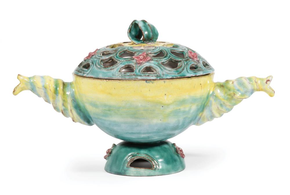 Appraisal: Vally Wieselthier for the Wiener Werkstatte Glazed Pottery Lidded Bowl