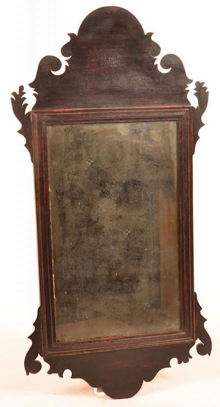 Appraisal: American Chippendale Mahogany Mirror American Chippendale Mahogany Mirror Scroll and