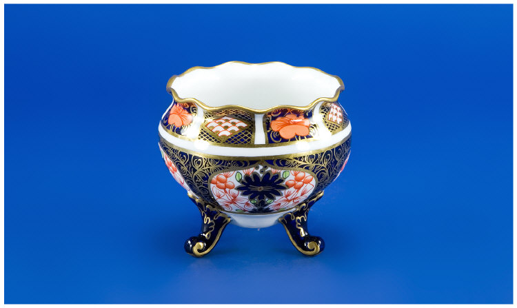 Appraisal: Royal Crown Derby Sugar Bowl circa s Imari Pattern Stands