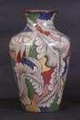 Appraisal: New Mexico Monumental Floor Vase Hand painted Drill hole crack