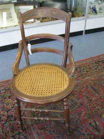 Appraisal: Victorian Side Chair cane seat