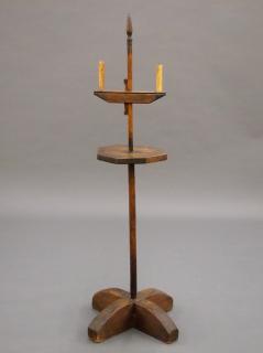 Appraisal: Primitive candlestand A th century New England candlestand Mixed wood