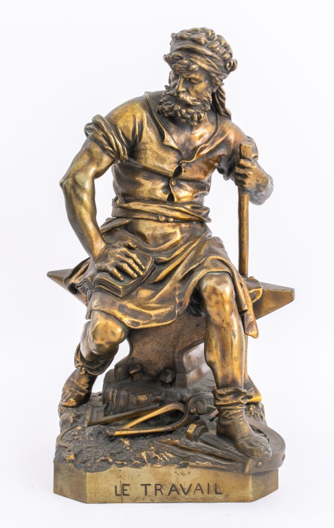 Appraisal: CHARLES-AUGUSTE LEBOURG LE TRAVAIL BRONZE Charles-Auguste LeBourg French - Le