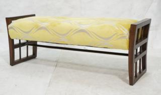 Appraisal: Vintage s Art Deco Bench Fully Restored Dar Vintage s