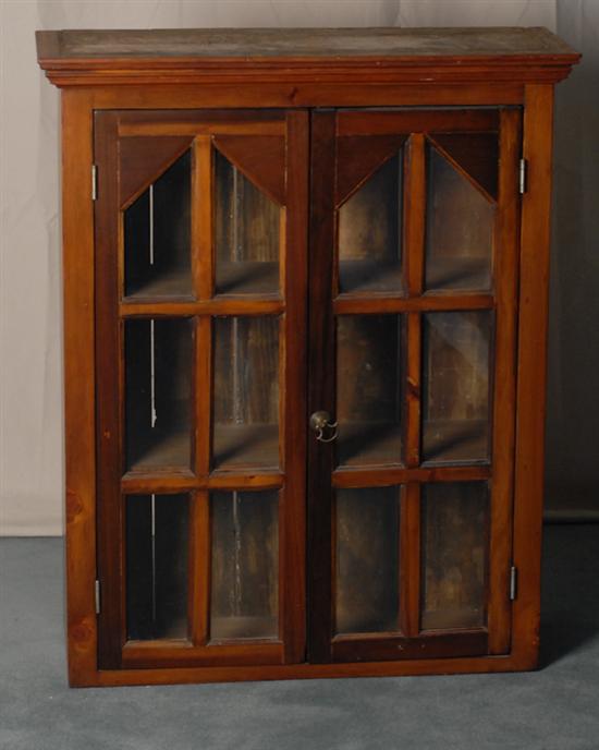 Appraisal: A th C Tabletop or Hanging Bookcase of mixed woods