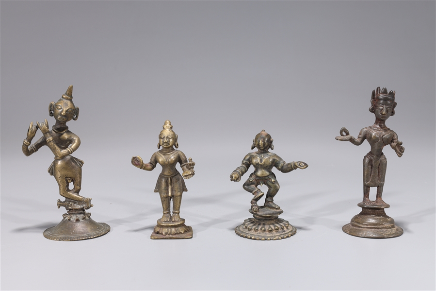 Appraisal: Group of four antique Indian bronze and copper alloy figures