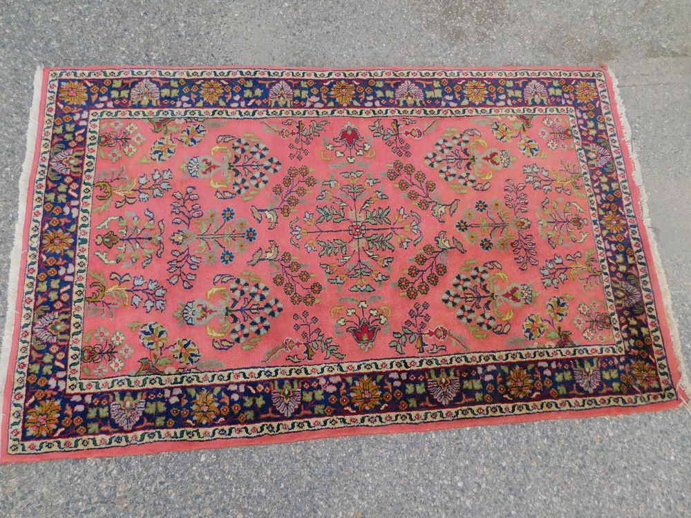 Appraisal: PERSIAN SAROUK SCATTER RUG Fine vintage Persian Sarouk scatter rug