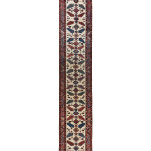 Appraisal: A Northwest Persian Wool Runner First Quarter th Century feet