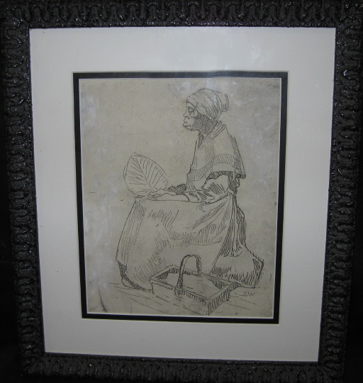 Appraisal: Ellsworth Woodward American New Orleans - Mamie Marie etching sight