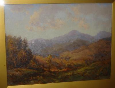 Appraisal: JAMES JEROME MILLER The Cumbrian Hills signed x gilt frame