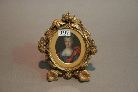 Appraisal: A miniature of lady with powdered wig and wearing a