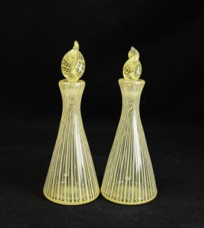 Appraisal: Pair of Venini Glass Scent Bottles Pair of Venini glass