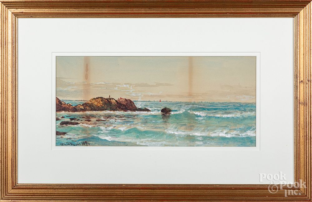 Appraisal: Edmund Darch Lewis coastal scene Edmund Darch Lewis American -