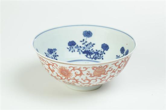 Appraisal: BOWL China - porcelain Small footed bowl with blue floral