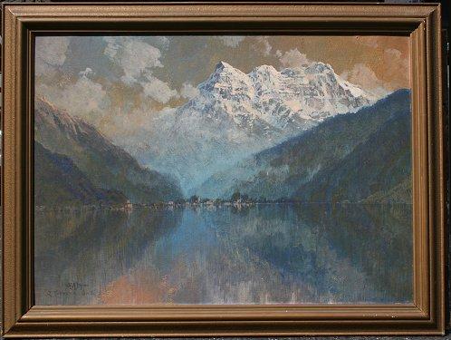 Appraisal: DYER Hezekiah Anthony - Lake Geneva Switzerland W C Gouache