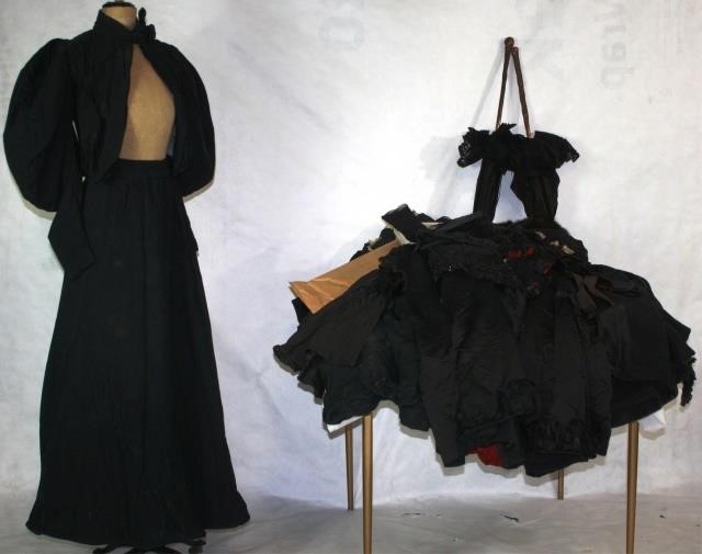 Appraisal: OVER -PIECE LOT OF MOSTLY CA S MOURNINGAND BLACK ATTIRE