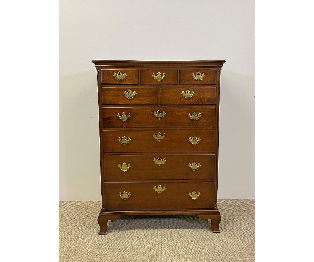 Appraisal: Pennsylvania Chippendale Tall Chest Pennsylvania Chippendale walnut tall chest of