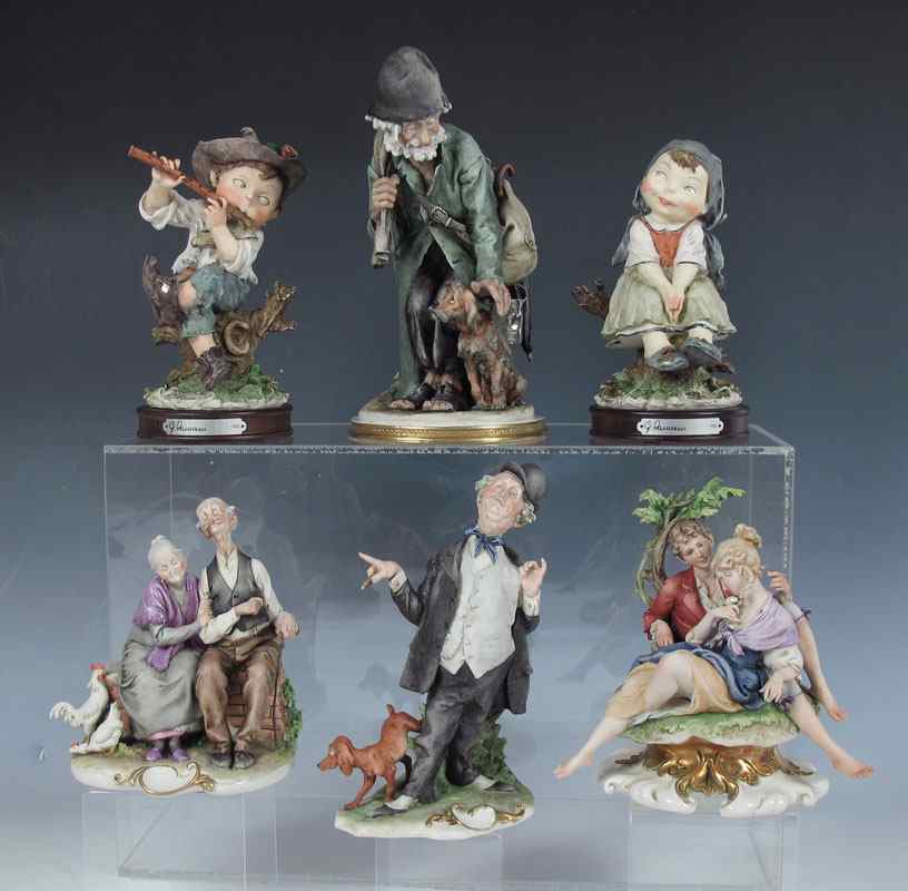 Appraisal: GROUP OF CAPPE ITALIAN PORCELAIN FIGURINES AND ARMANI Cappe and