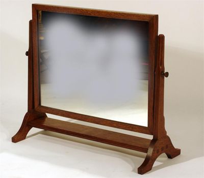 Appraisal: A Heal's oak dressing table mirror unsigned cm wide