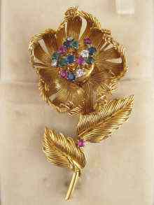 Appraisal: A fine French carat gold brooch by Cartier designed as