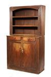 Appraisal: CUPBOARD - th c two-part rustic pine open top cupboard