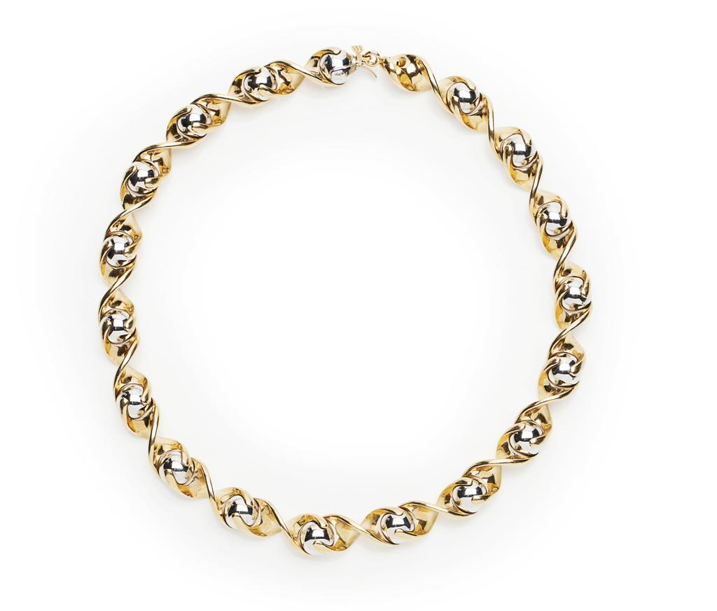 Appraisal: MARINA B - An ct gold necklace composed of alternating