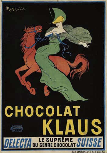 Appraisal: LEONETTO CAPPIELLO - CHOCOLAT KLAUS x inches Vercasson Cie Paris