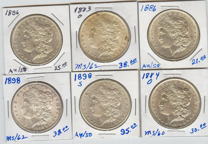 Appraisal: U S MORGAN SILVER DOLLARS As found in estate We