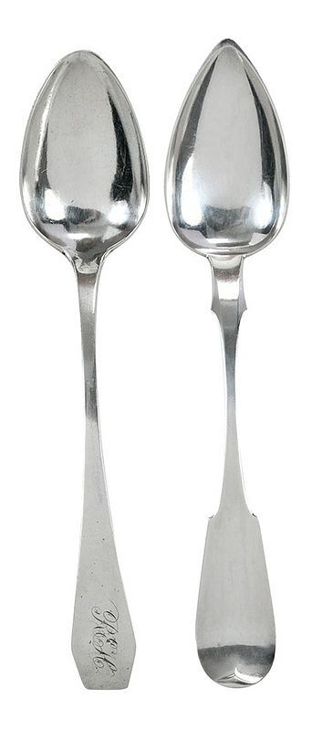 Appraisal: Two North Carolina Coin Silver Spoons Raleigh th century including