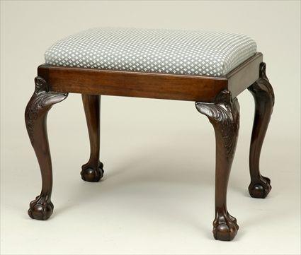 Appraisal: George III-Style Carved Mahogany Stool x x in