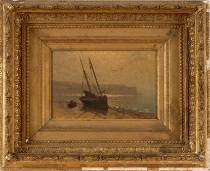 Appraisal: JOHN ENNEKING - FISHING BOAT Oil on panel x in