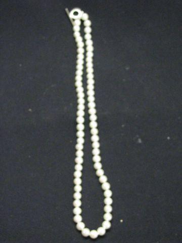 Appraisal: Pearl Necklace to m m fine freshwater cultured pearls long