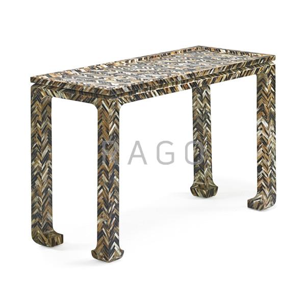 Appraisal: ENRIQUE GARCEL Horn console table Condition Report Some minor lifting