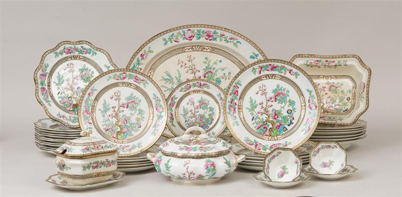 Appraisal: COALPORT CHINA FIFTY-FIVE-PIECE PART-DINNER SERVICE IN THE 'INDIAN TREE' PATTERN