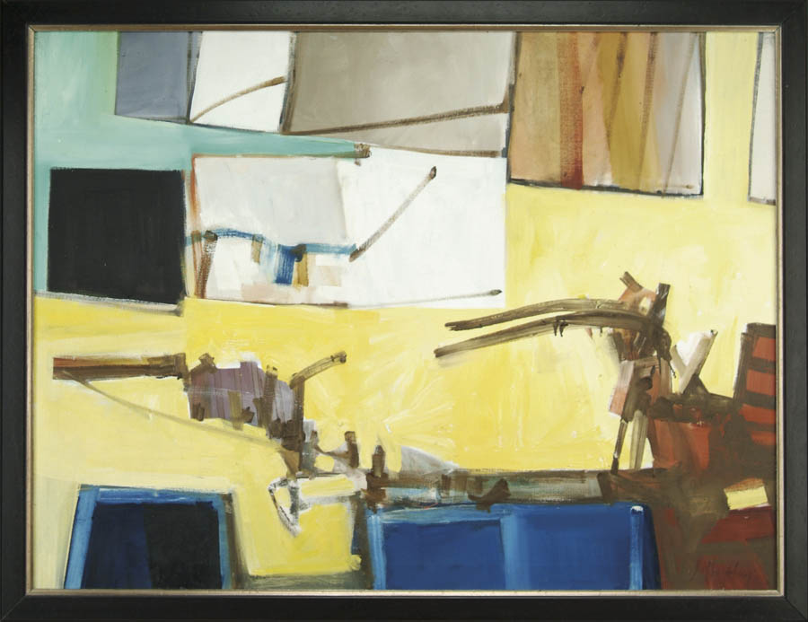 Appraisal: JOHN PHILIP HULTBERG American - COMPOSITION WITH YELLOW AND BLUE