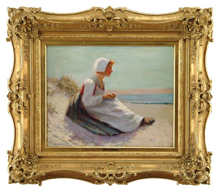 Appraisal: GEORGE AMES ALDRICH American - BRITTANY GIRL Outstanding oil on