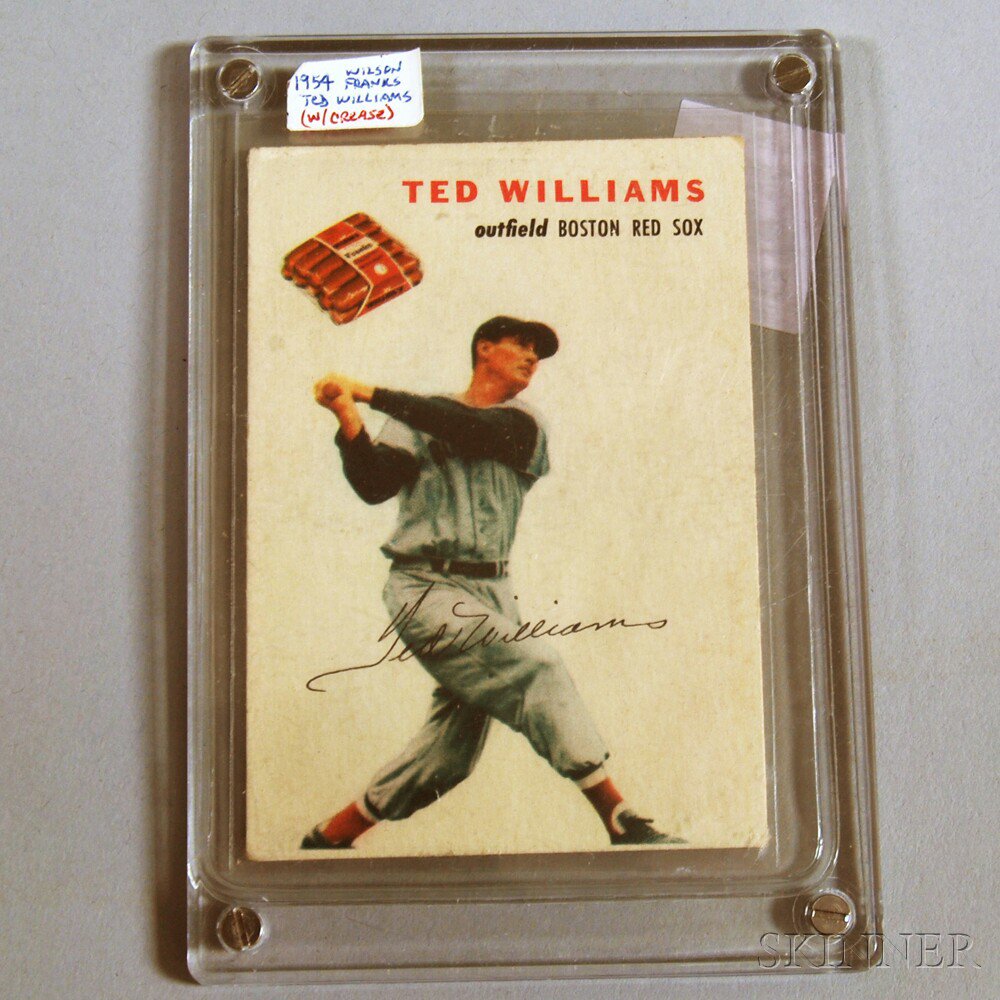 Appraisal: Wilson Franks Ted Williams Baseball Card Estimate - The absence