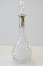 Appraisal: GERMAN SILVER MOUNTED DECANTER