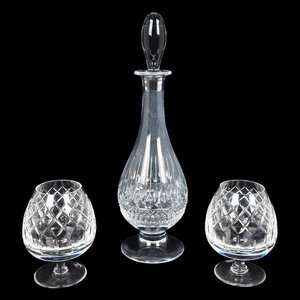 Appraisal: Two Cartier Cut Glass Brandy Snifters and a French Cut