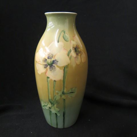 Appraisal: Rosenthal Handpainted Porcelain Vase poppy decor excellent