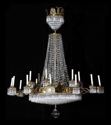 Appraisal: REGENCY-STYLE SIMULATED GILT-METAL AND CUT-GLASS MASSIVE CHANDELIER ft x in