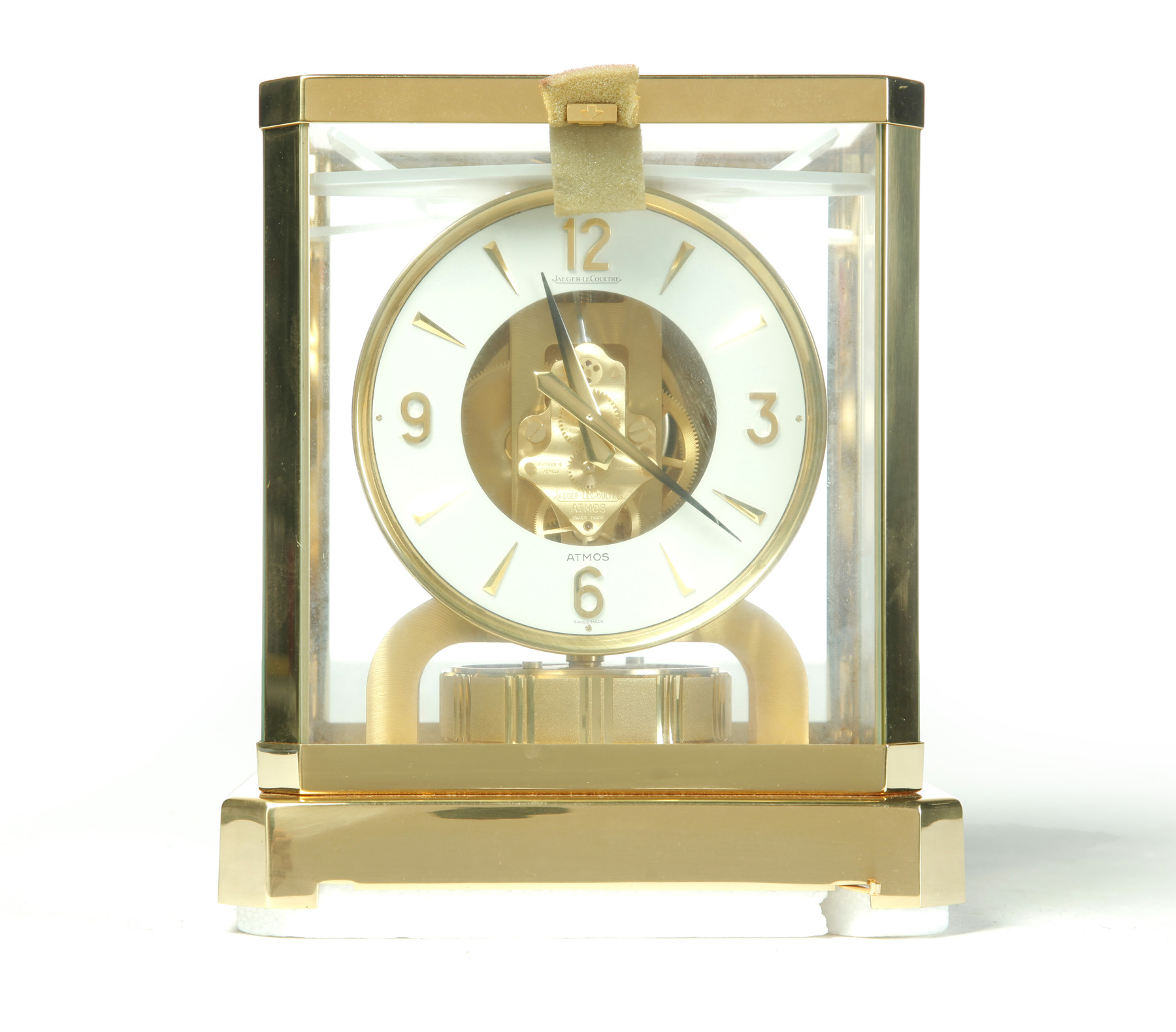 Appraisal: ATMOS JAEGER-LeCOULTRE CLOCK Switzerland nd half- th century Brass with