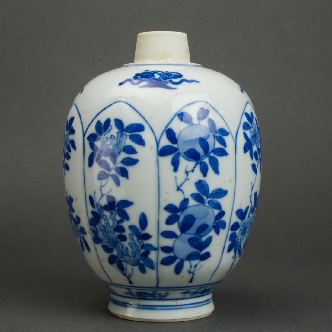 Appraisal: CHINESE BLUE AND WHITE JAR Chinese blue and white jar