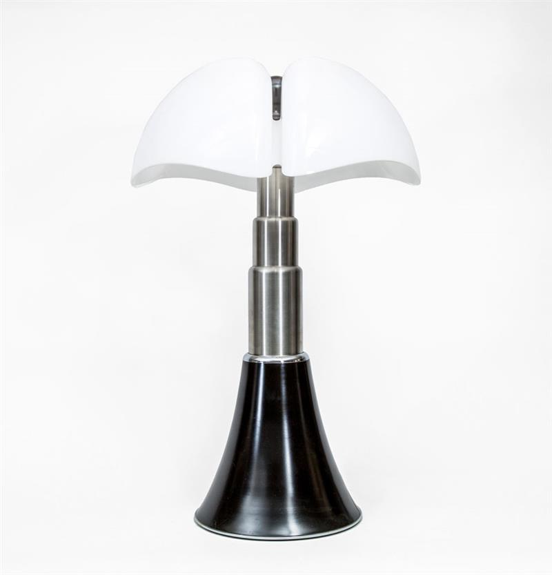 Appraisal: GAE AULENTTI FOR MARTINELLI-LUCE PIPPISTRELLO LABLE LAMP Stainless steel chromed