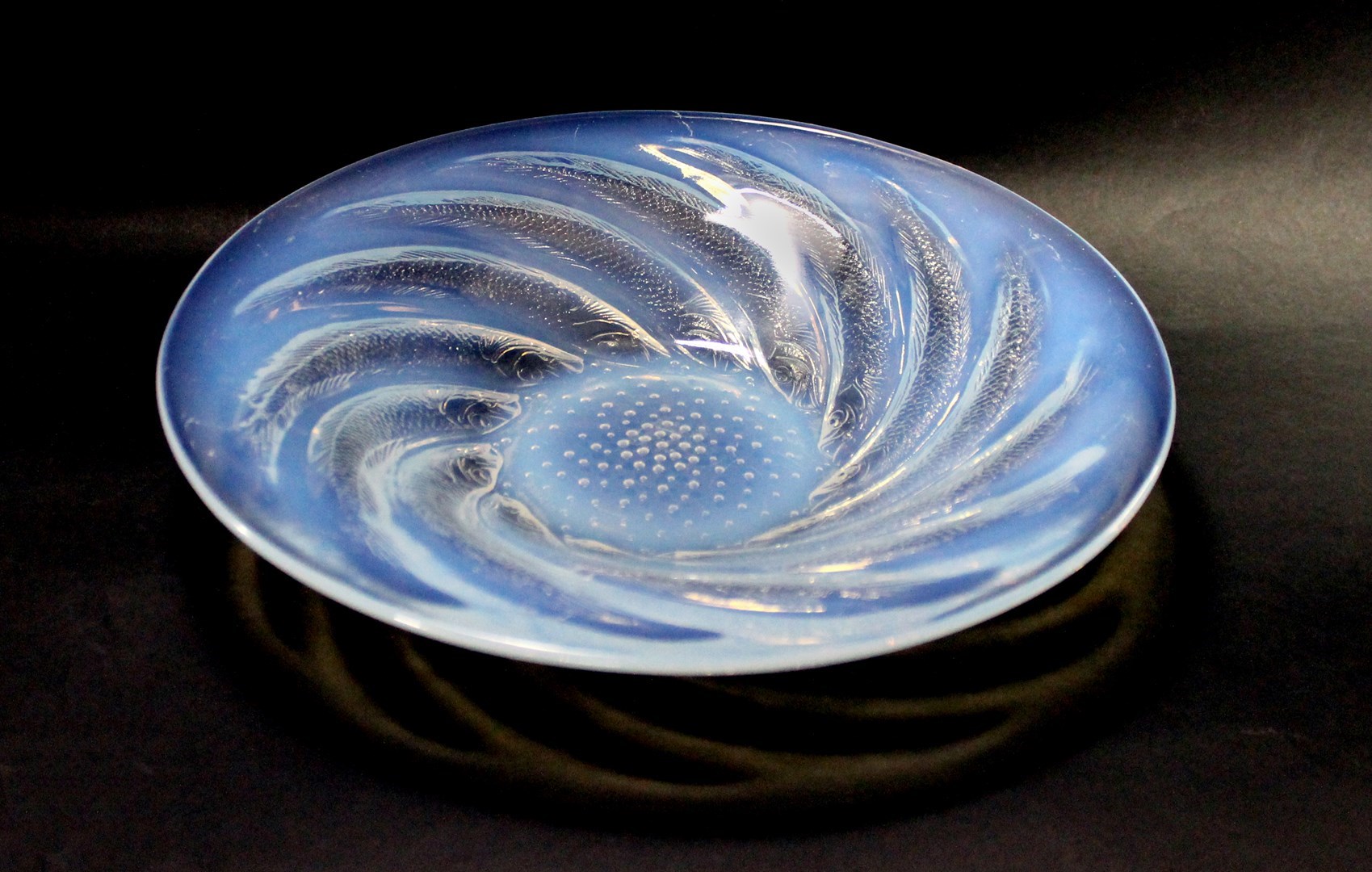 Appraisal: Rene Lalique 'Poissons' a clear and opalescent glass bowl designed