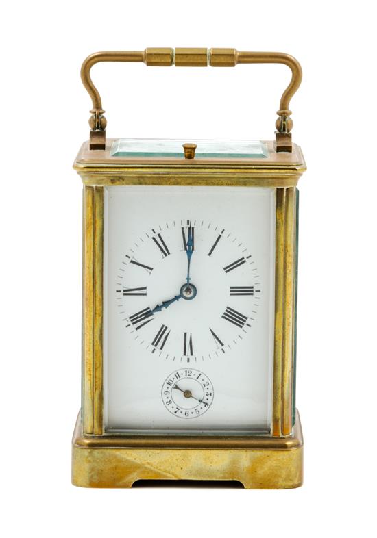 Appraisal: Sale Lot A French Gilt Bronze Carriage Clock having a